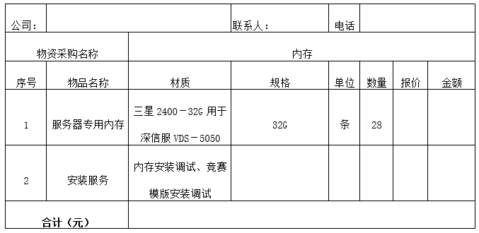 荆州市机械电子工业学校2023年服务器内存采购公告